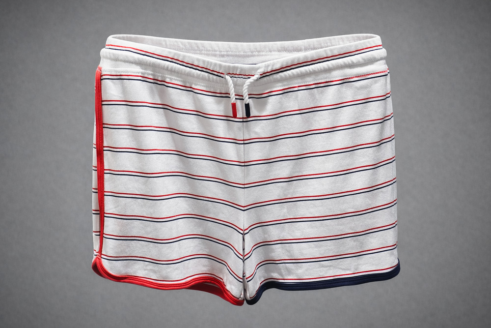 Coastal Nautical Beachy Relaxed Sporty Lounge Shorts Charlotte White Red Blue XL